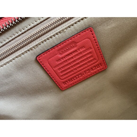 COACH Legacy Red Medium Candace Carryall Shoulder Bag/ Tote/ Handbag EUC - Picture 9 of 13